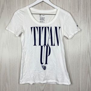 Nike Tennessee Titans Shirt Graphic Tee Short Sleeve White Top Womens Size XS